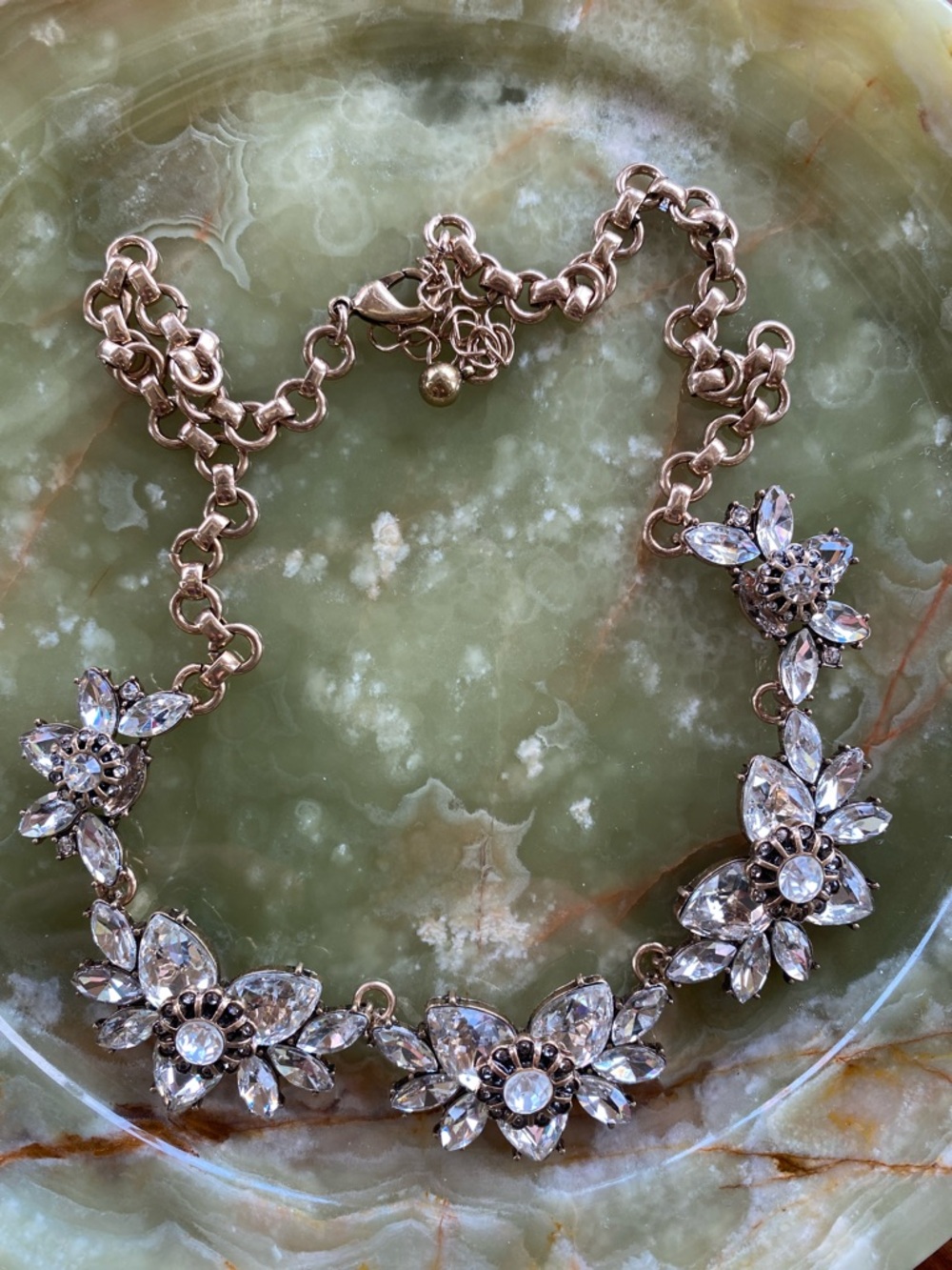 Crystal Floral Statement Necklace